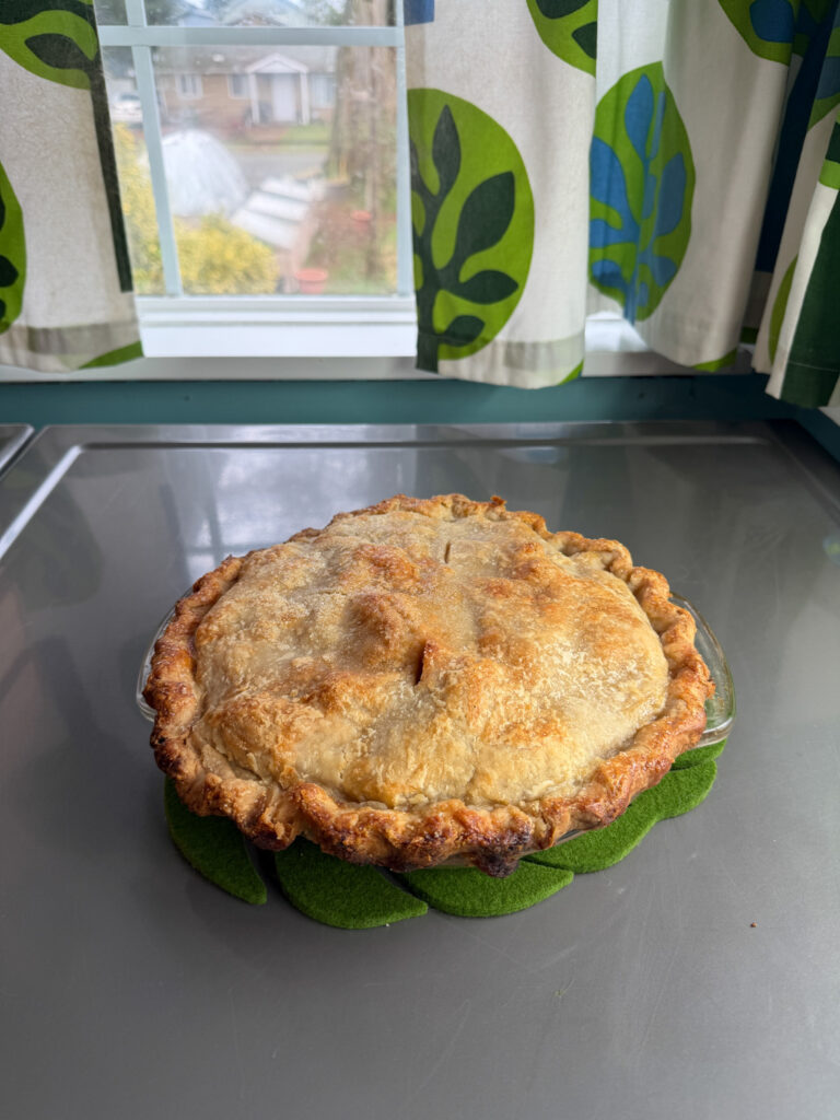 The finished pie. It was delicious.
